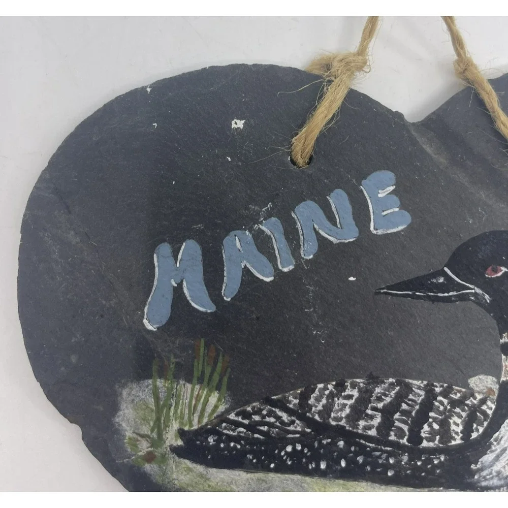 Slate Heart Hand‎ Painted Duck Artist Signed Charles Bemis 6